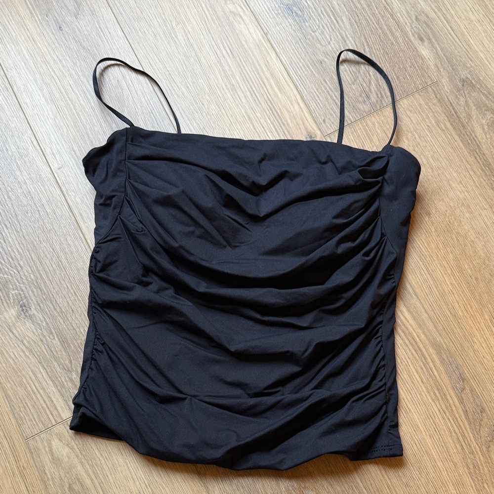 Ruched cami with built in bra